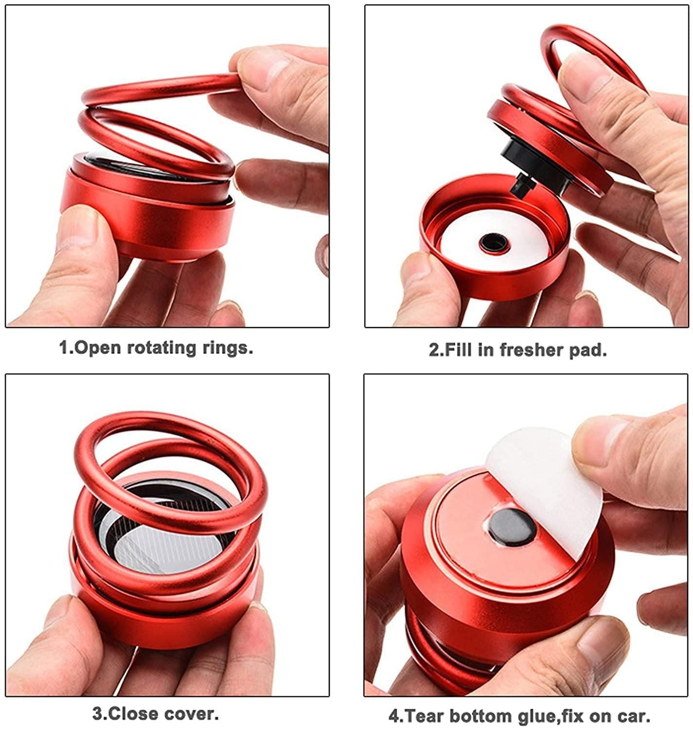 Best Solar Energy Rotating Ring with Long Lasting French Organic Fragrance